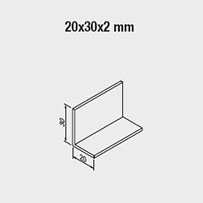 Hoeklijnen 20x30x2