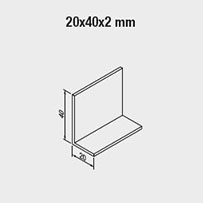 Hoeklijnen 20x40x2